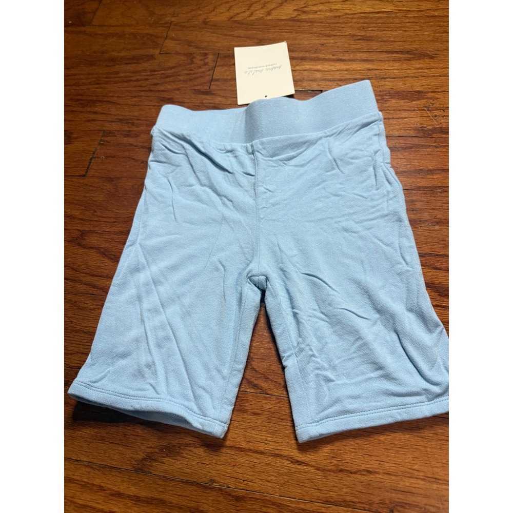 Naked Wardrobe Mama Malika Blue Biker Shorts  Small NWT